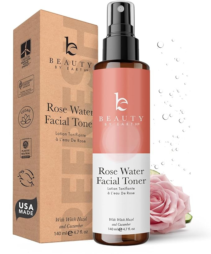 Rose Water Spray for Face - USA Made with Hydrating Natural & Organic Ingredients for Glowing Ski... | Amazon (US)
