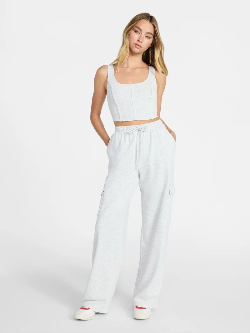 No Boundaries Bustier Tank and Cargo Pant Set, 2-Piece, Women's and Women's Plus Sizes XXS-4X | Walmart (US)