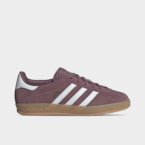 adidas Women's Originals Gazelle Indoor Casual Shoes in Shadow Fig/White/Gum Size: 8.0 | JD Sports (US)