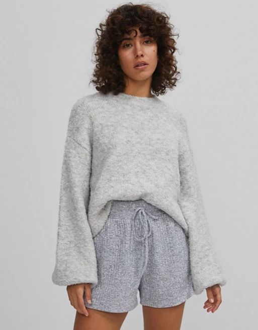 Bershka boxy sweater in gray | ASOS (Global)