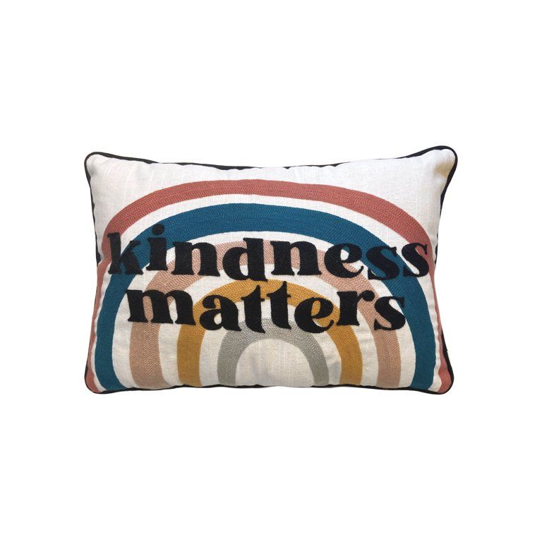 Kindness Matter Decorative Throw Pillow, Oblong, 12" x 18", Multi, 1 Piece | Walmart (US)