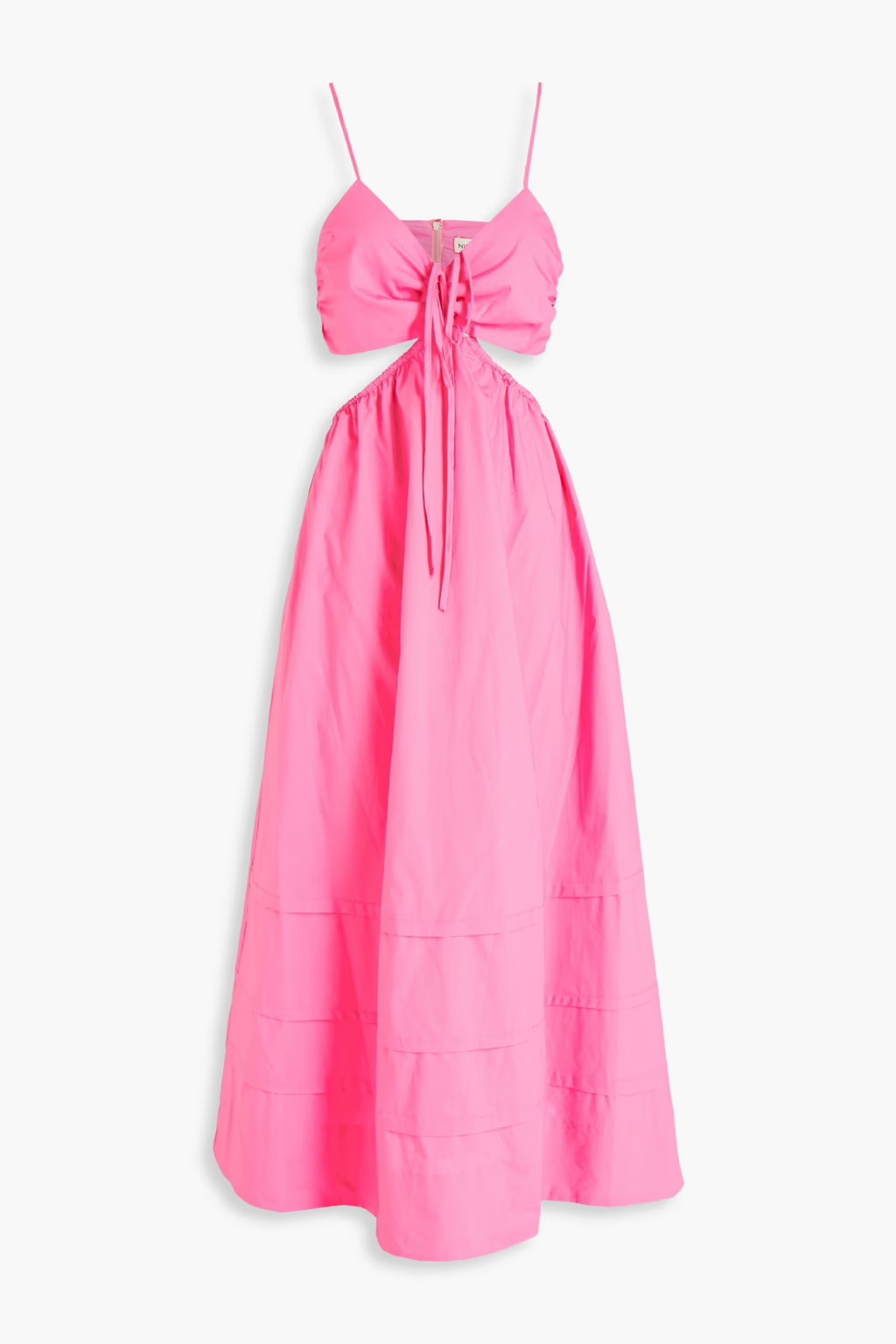 Baylee cutout cotton-poplin midi dress | The Outnet (US and CA)