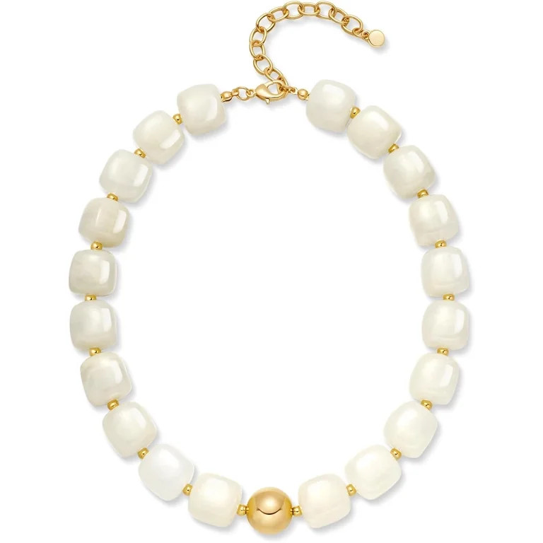Summer Beach Jewelry Chunky Beaded Necklace for Women Trendy Statement Big Colorful Bubble Resin ... | Walmart (US)