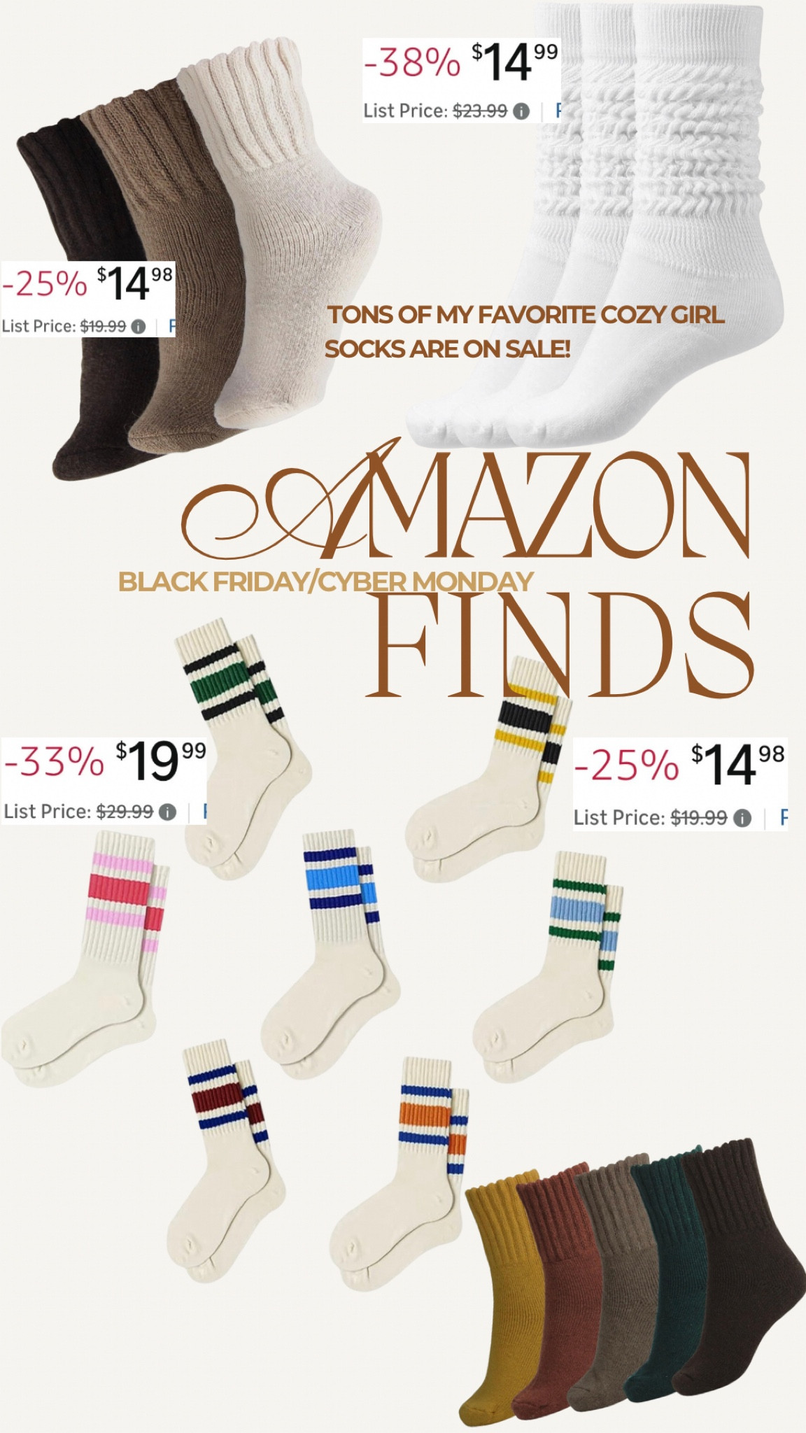 Best time of the year to stock up on these cute cozy socks!

@amazon, #ad, #founditonamazon, #WinterFavorites2025


#LTKGiftGuide #LTKCyberWeek #LTKFindsUnder50