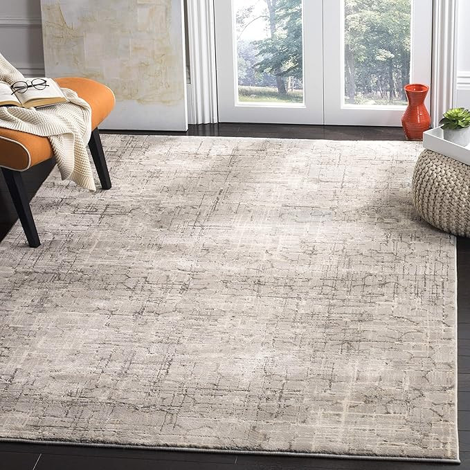 SAFAVIEH Meadow Collection 9' x 12' Grey MDW171F Modern Abstract Area Rug | Amazon (US)