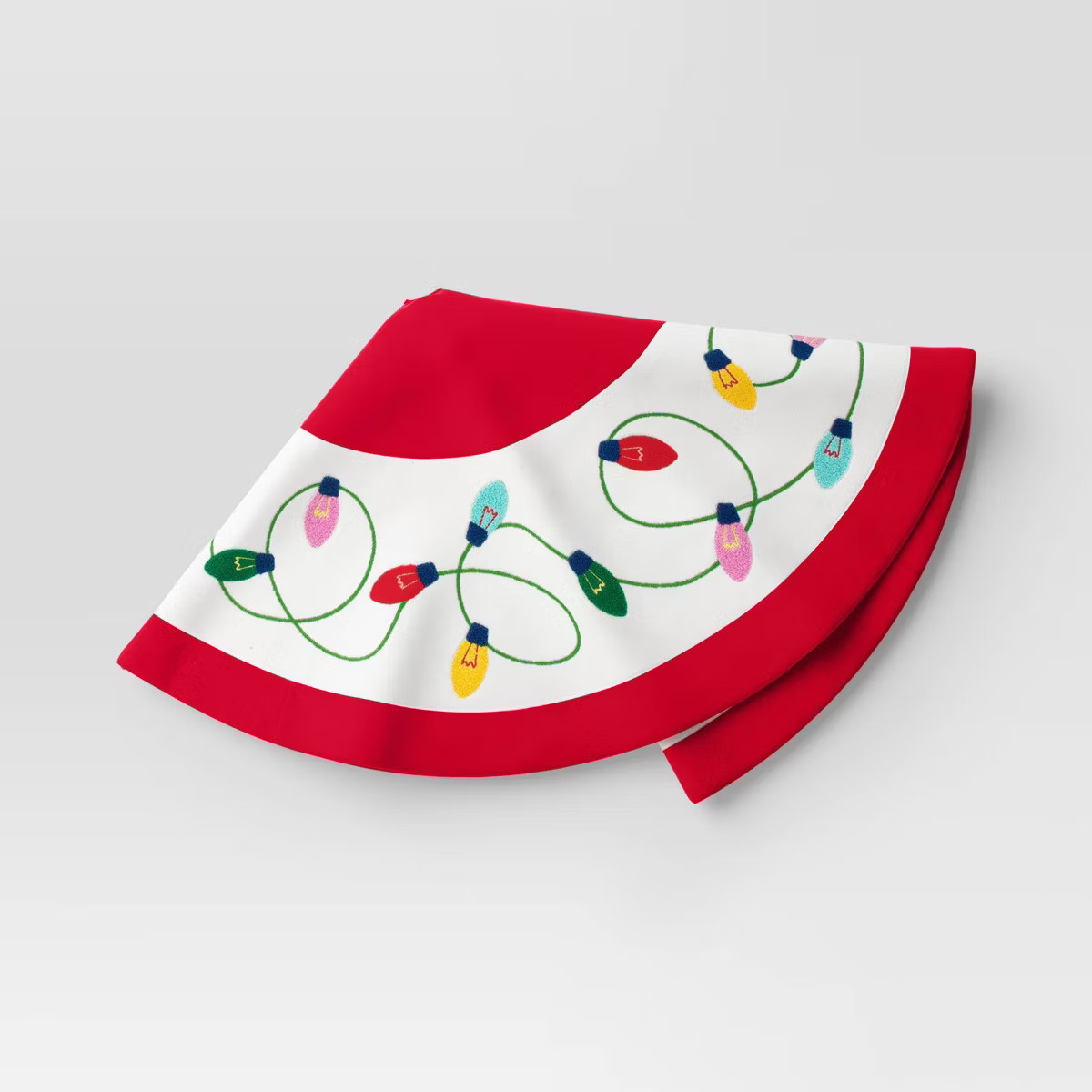 48" String Lights Christmas Tree Skirt White/Red - Wondershop™ | Target