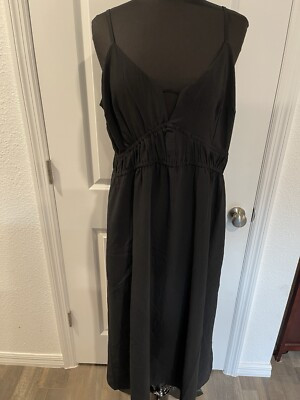 NWT A New Day Maxi Dress Empire Waist Black Spaghetti Straps Size XXL | eBay US