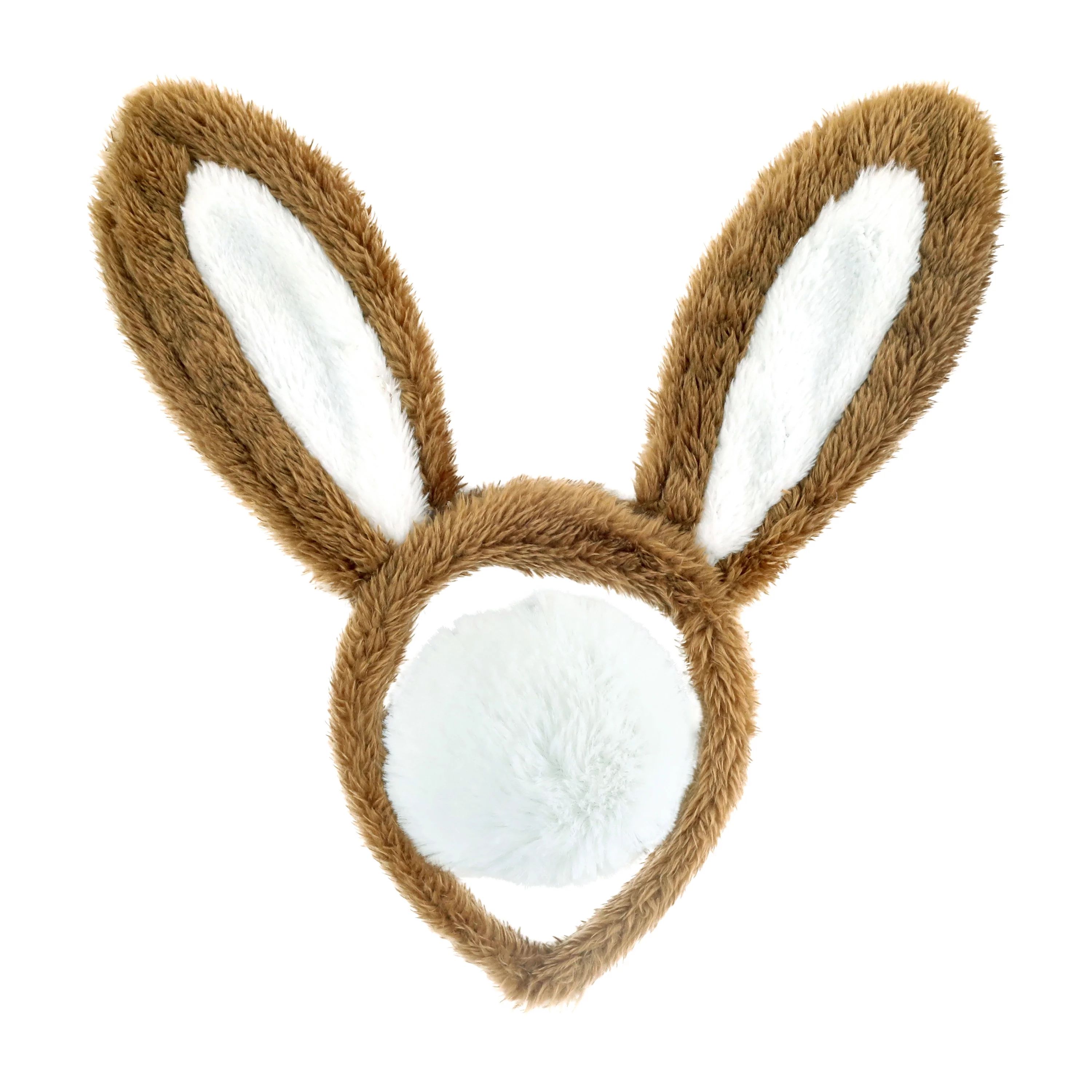 "Way to Celebrate! 9.5 inch Brown Easter Bunny Ear Headband Set" | Walmart (US)