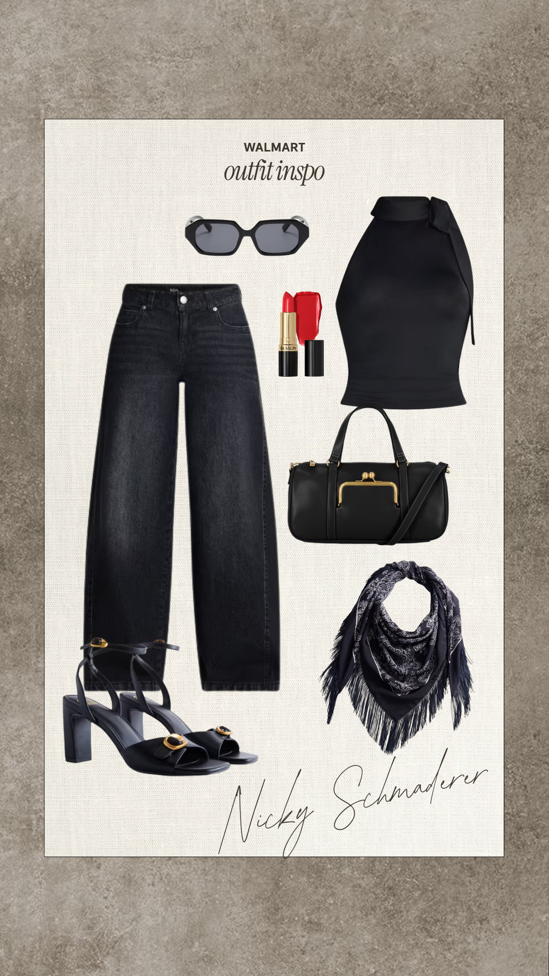 Walmart outfit inspo 🖤 perfect for date night

walmart finds, date night outfits, denim,  jeans, all black, going out top, fringe, purse, nicky schmaderer 

 #LTKootd