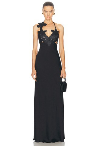 SILVIA TCHERASSI Lua Dress in Black - Black. Size M (also in ). | FWRD 