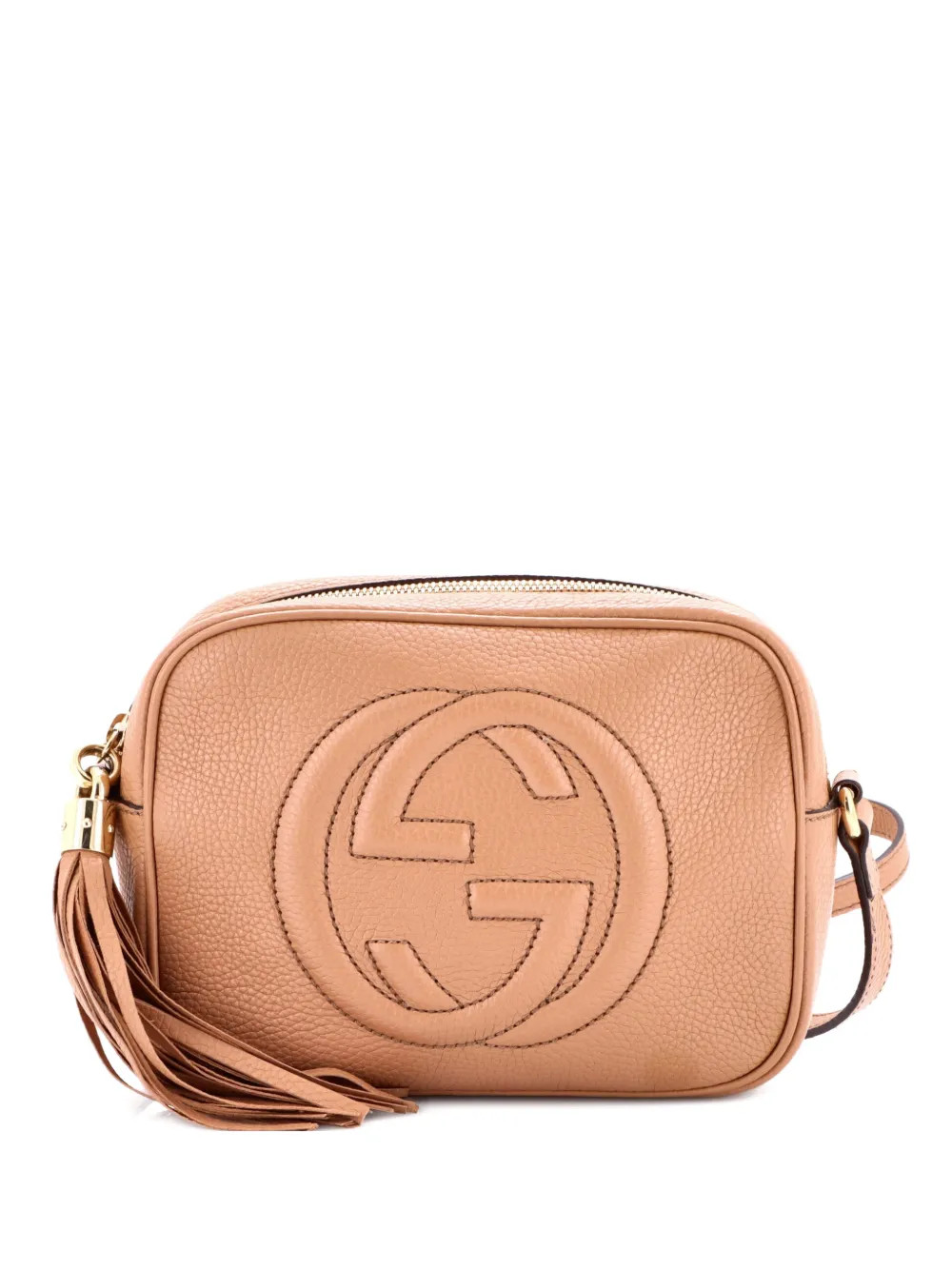Gucci Pre-Owned Soho Disco Leather Small crossbody bag - Neutrals | Farfetch Global