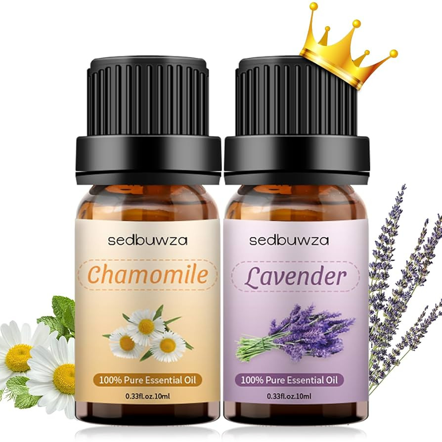 Sedbuwza Lavender Chamomile Essential Oil Set, Lavender Fragrance Oil Chamomile Scent Oil Set for... | Amazon (US)