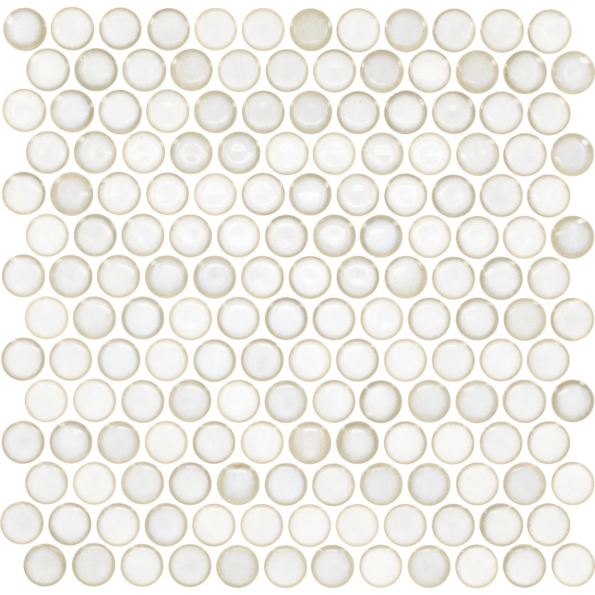 Itona Tile Glossy Glass Patterned Penny Mosaic Wall Tile (Set of 15) (13.35 SQFT Per Carton) | Wayfair North America