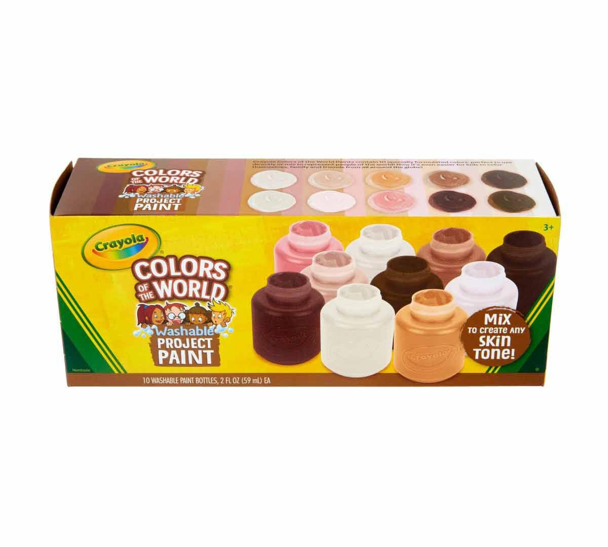Crayola Colors of the World Washable Project Paint - Set of 10 colors, 2 oz Bottles | Amazon (US)