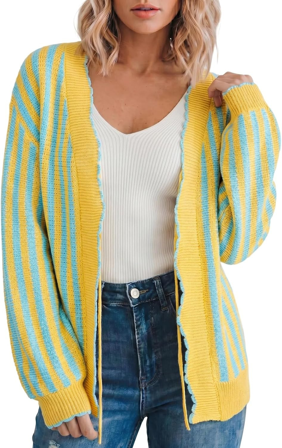 Dokotoo Striped Cardigan Sweaters for Women Fall 2026 Jackets | Amazon (US)