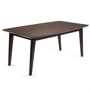 Allora Mid Century Dining Table in Java Brown | Homesquare