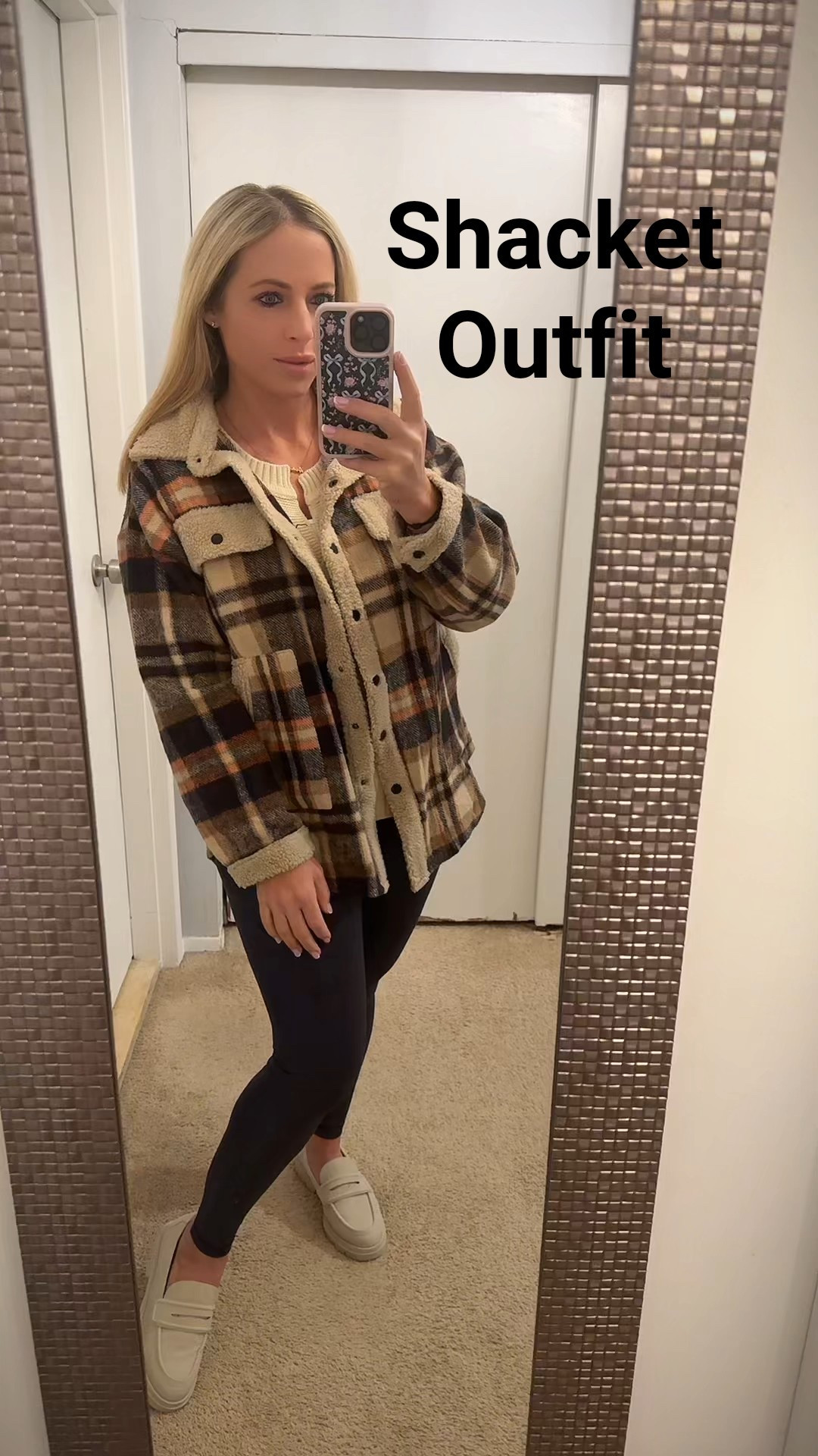 Shacket outfit. Shacket style.
Amazon fashion. Plaid shacket. Casual outfit. Loafers. 

#LTKFindsUnder50 #LTKWatchNow #LTKMidsize
