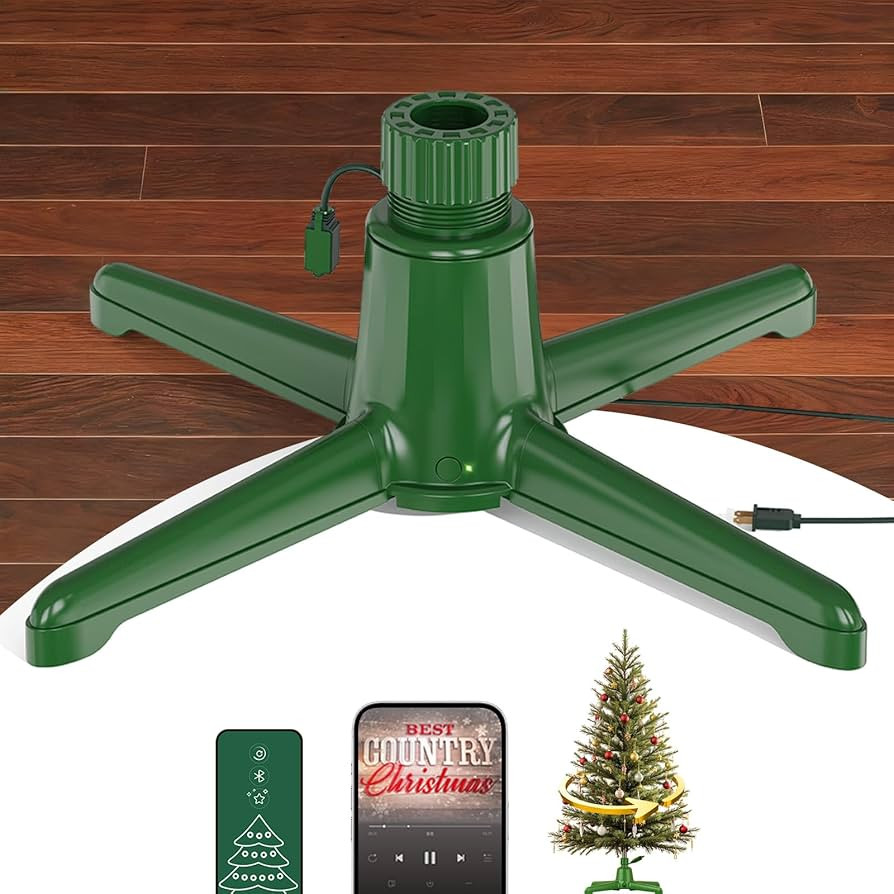 【Patent Pending】 Musical Rotating Christmas Tree Stand, UL Certified Up to 9ft 120 lb Artific... | Amazon (US)