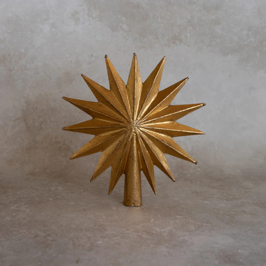 Gold Starburst Tree Topper | Monika Hibbs Home