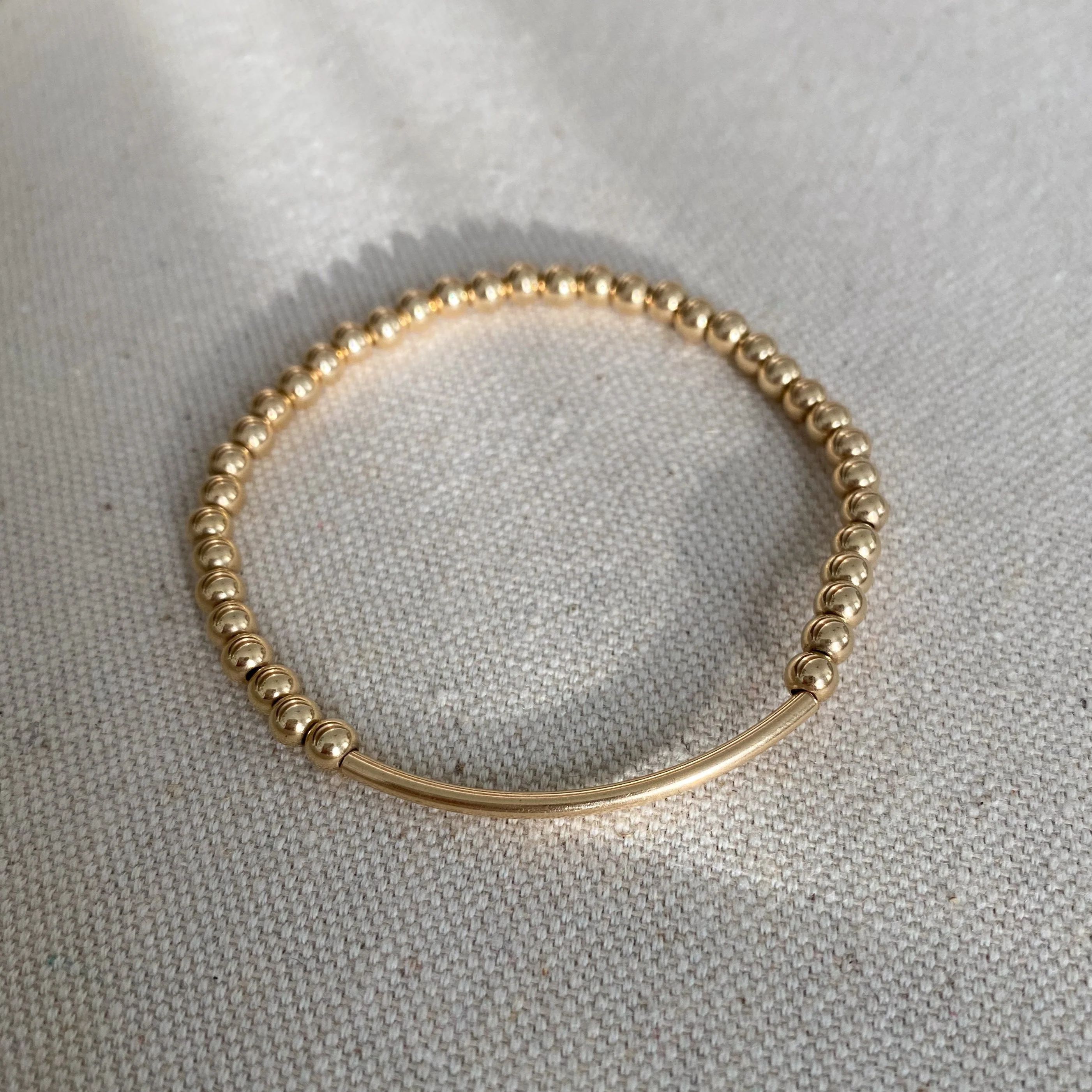 gold bar | single bracelet | 4 mm precious metal | Reef rain aria