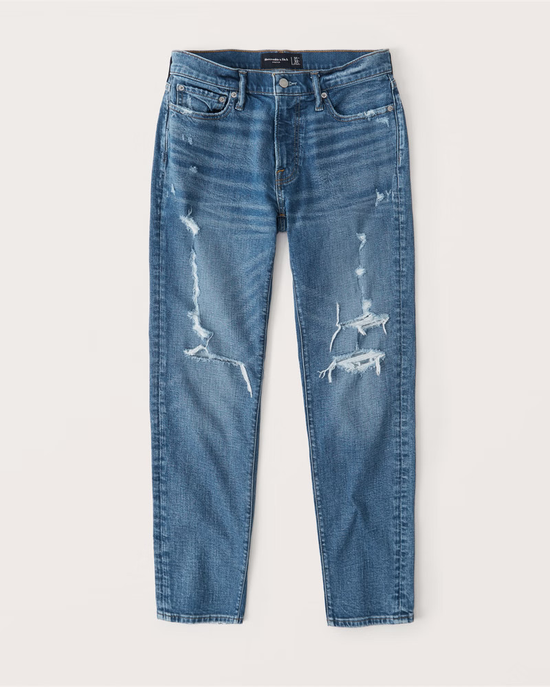 Ripped Slim Taper Jeans | Abercrombie & Fitch (US)