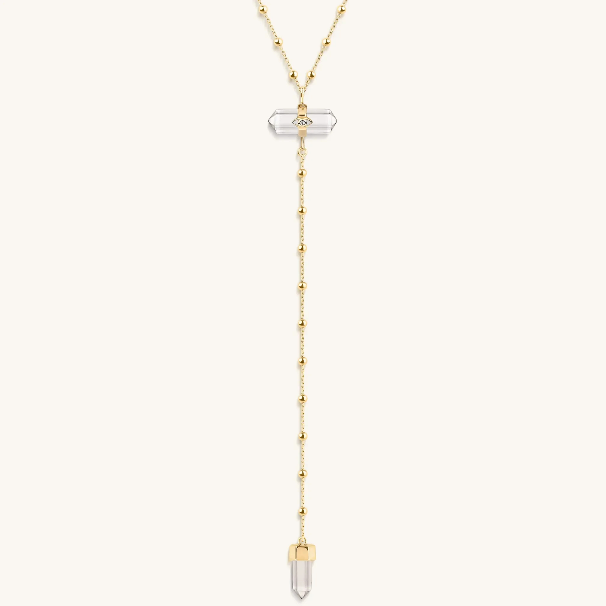 Clear Mind - Crystal Quartz Evil Eye Necklace | Karma and Luck | Karma and Luck | Karma and Luck
