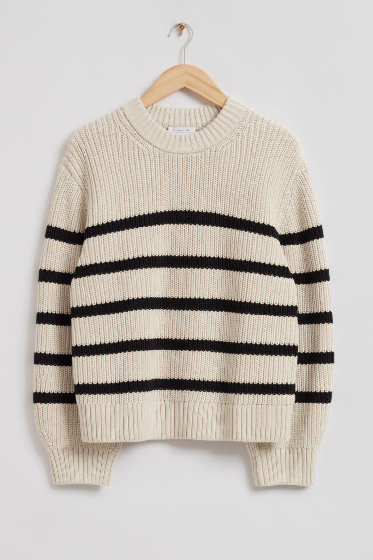H & M - Relaxed Chunky Knit Jumper - Beige | H&M (UK, MY, IN, SG, PH, TW, HK)