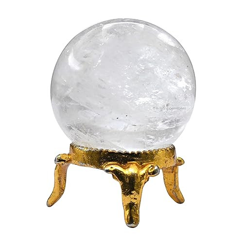 Clear Quartz Crystal Ball with Stand - 1.5" Inches Crystal Sphere Meditation Balls for Witchcraft... | Amazon (US)