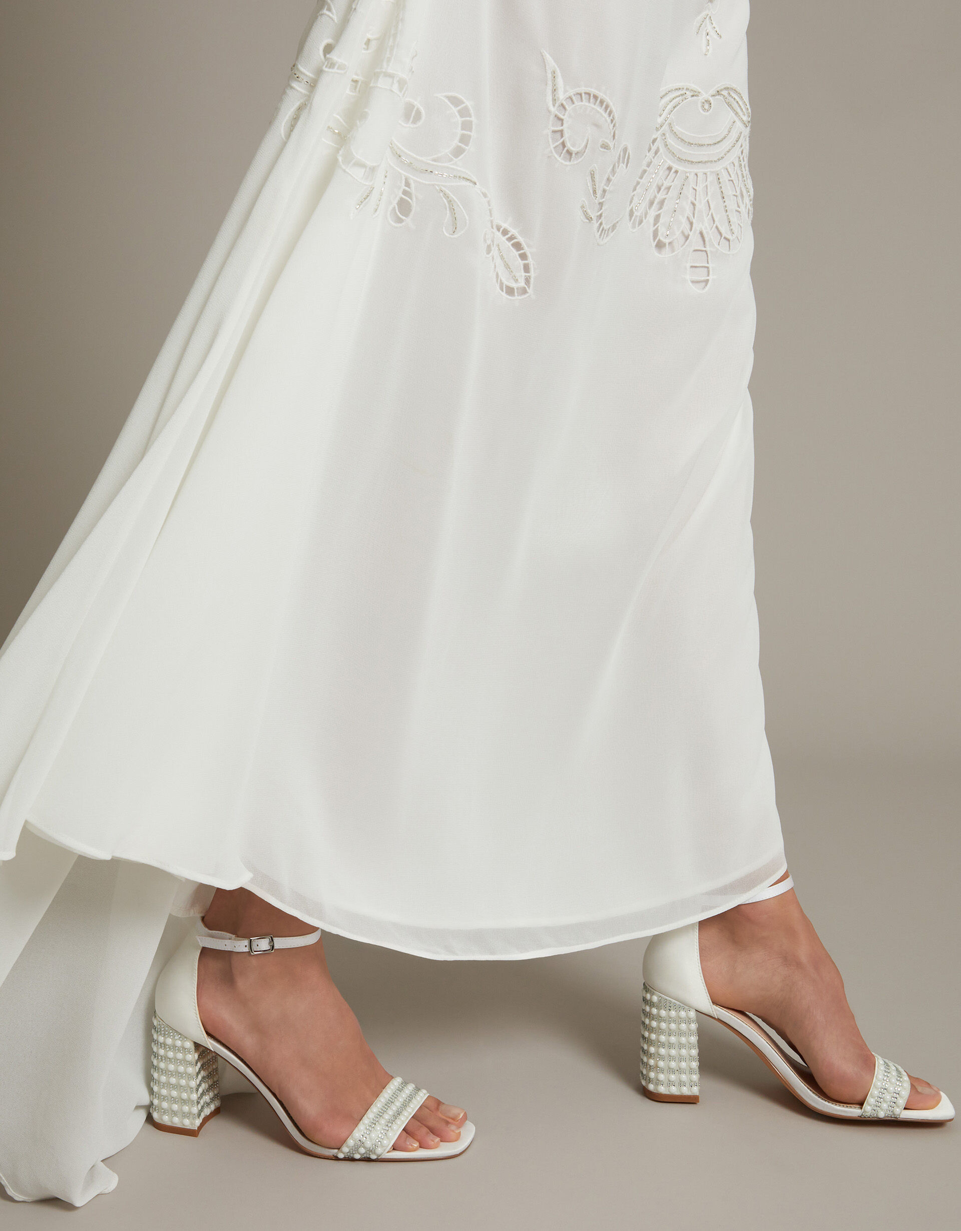 Bridal Penelope Pearl Heeled Sandals  Ivory | Monsoon (UK)