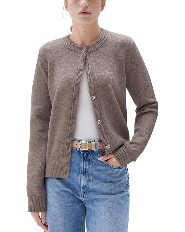 SUUKSESS Women Chunky Cashmere Cardigan Sweaters Trendy Fall Fashion Button Up Long Sleeve Knit O... | Amazon (US)