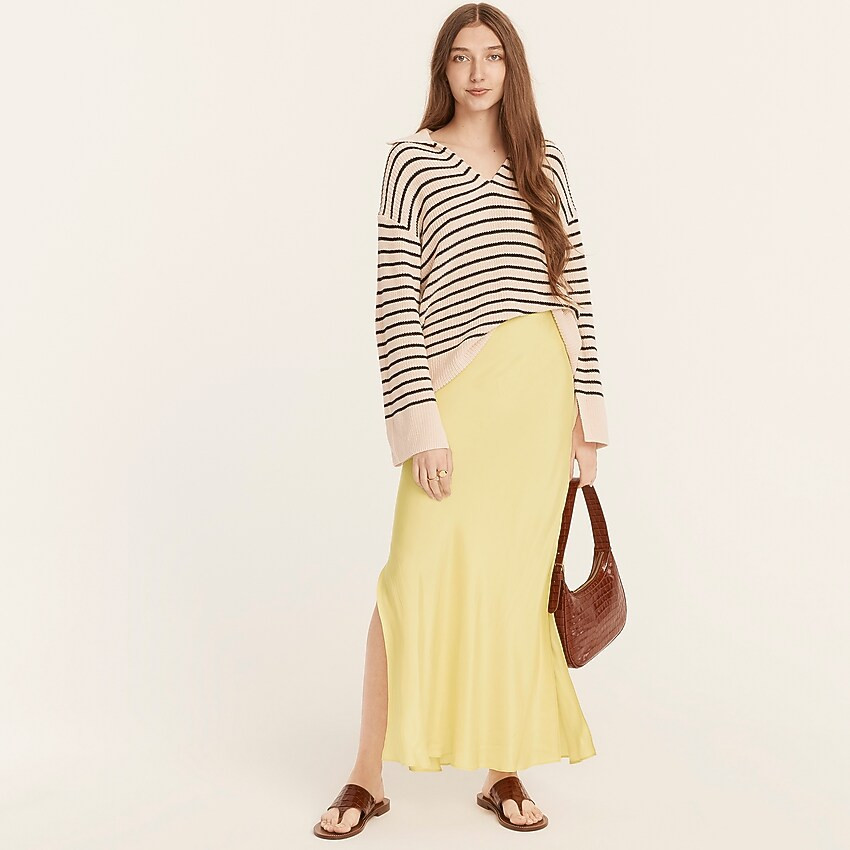 Eco cupro flared slip skirt | J. Crew US