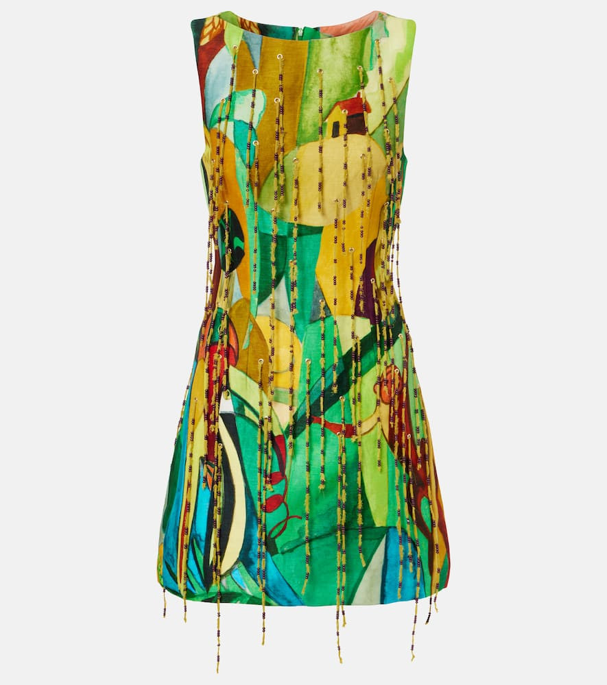 AlÃ©mais Mokshini beaded linen-blend minidress | Mytheresa (US/CA)