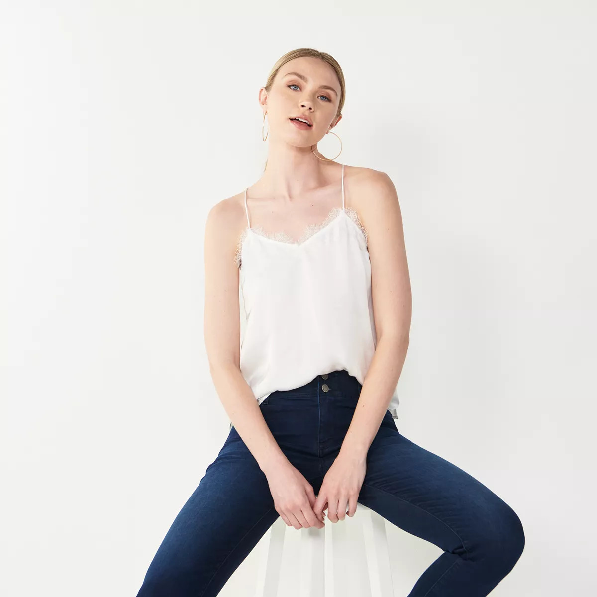 Women's Nine West Lace Trim Cami | Kohl's