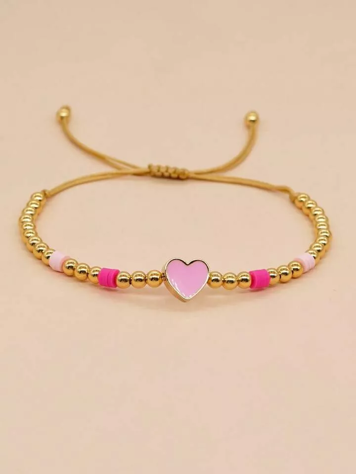 Heart Decor String Bracelet