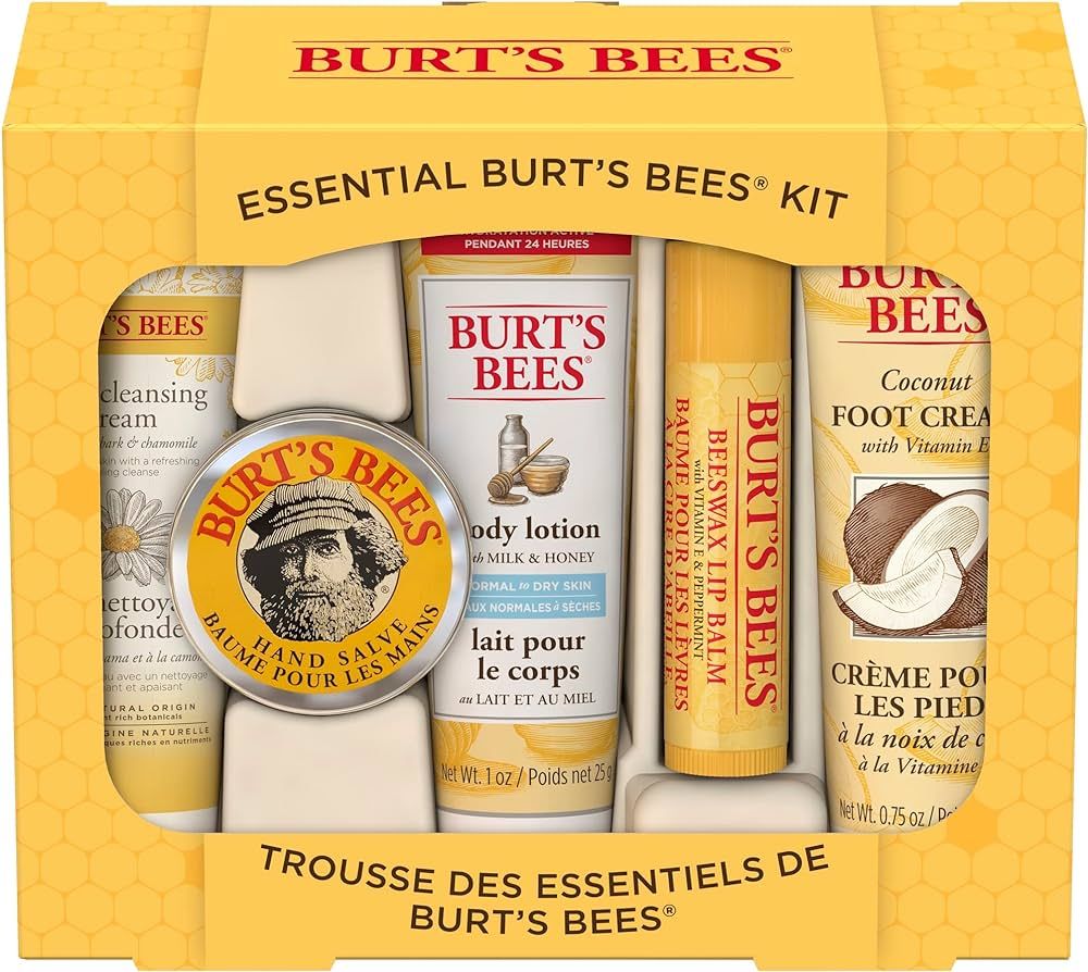 Burt's Bees Christmas Gifts, 5 Stocking Stuffers Products, Everyday Essentials Set - Original Bee... | Amazon (US)