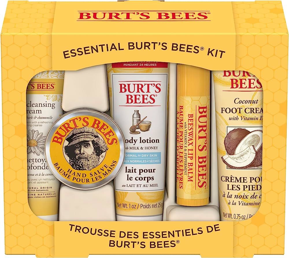 Burt's Bees Easter Basket Stuffers Gifts, 5 Body Care Products, Everyday Essentials Set - Origina... | Amazon (US)