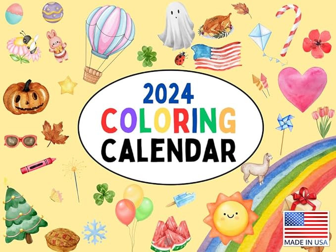 Kids Coloring Calendar 2024 | Amazon (US)
