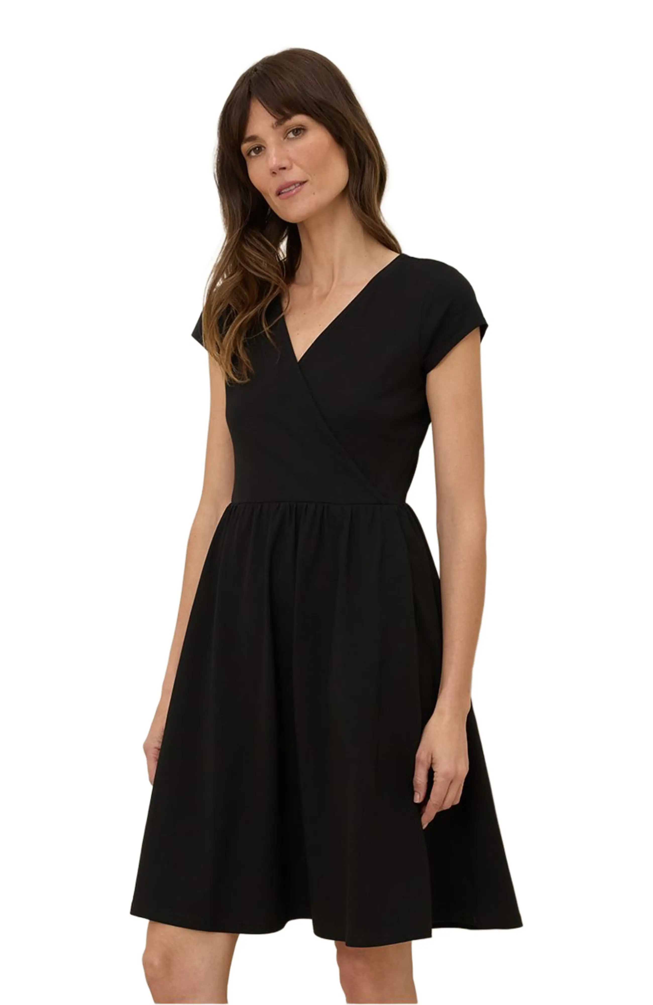Fit & Flare Crossover Dress (Women) | Nordstrom | Nordstrom