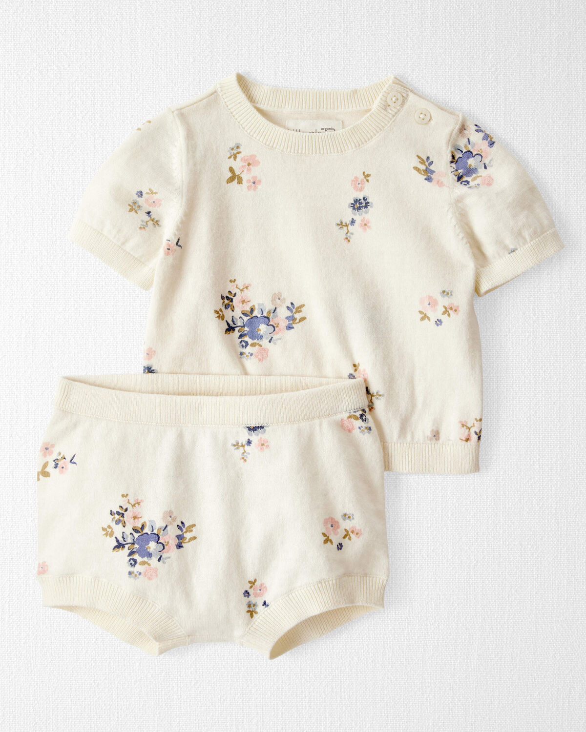 Baby 2-Piece Organic Cotton Floral-Print Sweater Set | Carter's Inc