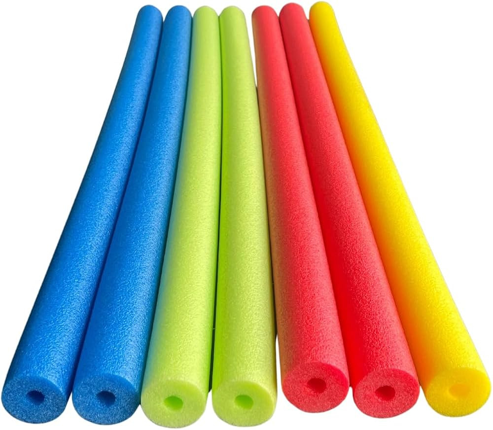 Pool Swim Noodle, FixFind 7 Pack 52 Inch Hollow Foam Pool Swim Noodle, Bright Foam Noodles for Sw... | Amazon (US)