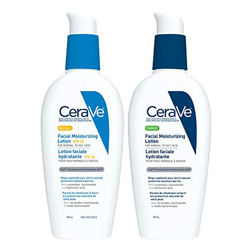 CeraVe Face Cream BUNDLE, Cerave AM Facial Moisturizing Lotion with SPF 30 & PM Facial Moisturizing Lotion, Formulated with Hyaluronic Acid & Ceramides, Non-Greasy, Gentle on Skin & Fragrance-Free | Amazon (CA)