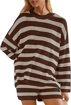 Panadila Womens Striped Lounge Set 2 Piece Pajama Sets | Amazon (US)