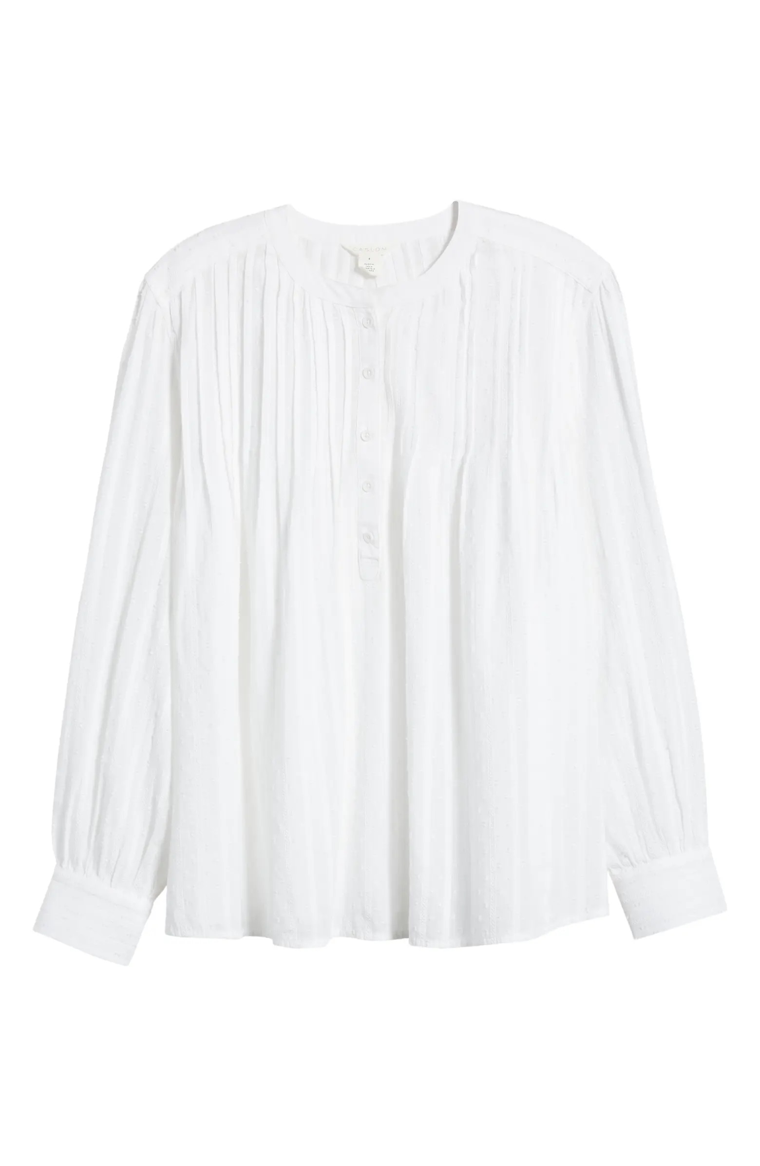 Clip Dot Pintuck Cotton Top | Nordstrom