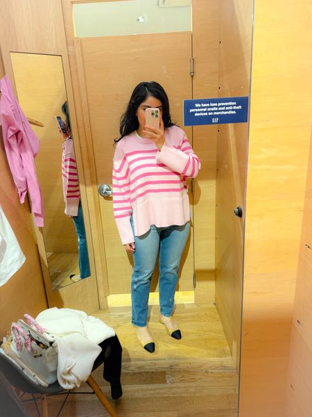 Striped sweater, denim jeans

#LTKsalealert #LTKfindsunder50 #LTKU