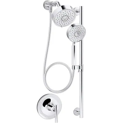 KOHLER Purist Polished Chrome 5.5-in Shower Faucet Bar System with 2-way Diverter | Lowe's