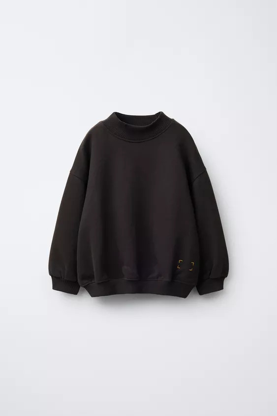 PLAIN MOCK NECK SWEATSHIRT | Zara US