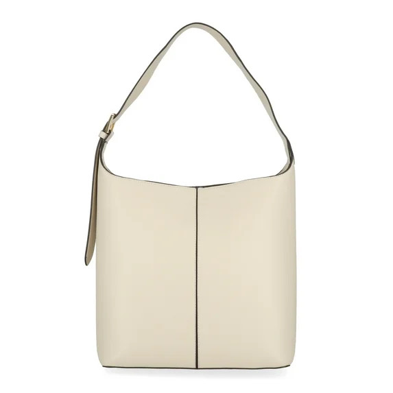 Time and Tru Women's Shively Bucket Handbag, Solid Beige | Walmart (US)