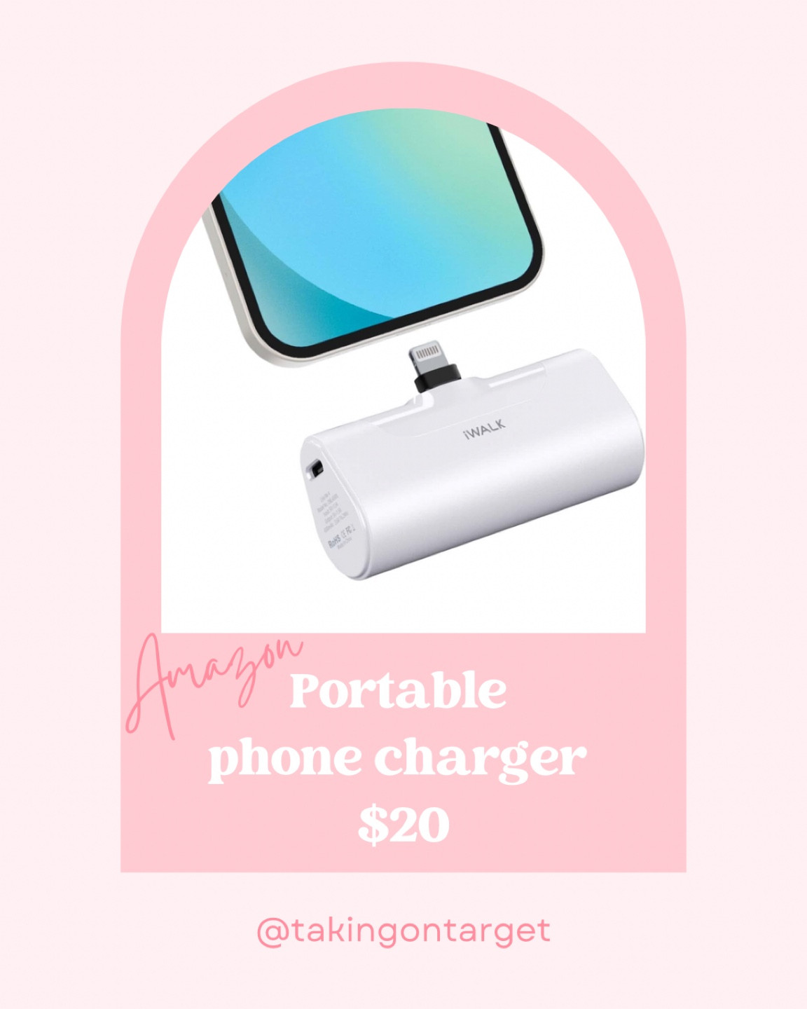 $20 portable phone charger for iPhone - long charge and easy to use! On sale for prime day on Amazon! 

#LTKBacktoSchool #LTKsalealert #LTKSeasonal