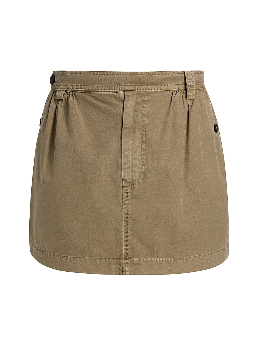 Women's The Utility Cotton Miniskirt - Army - Size 0 | Saks Fifth Avenue
