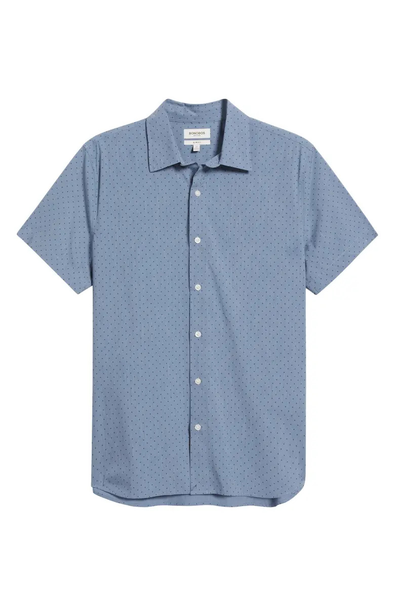 Bonobos Riviera Point Collar French Placket Short Sleeve Button-Up Shirt | Nordstrom | Nordstrom